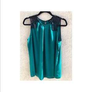 Mossimo Hunter Green Top with Lace